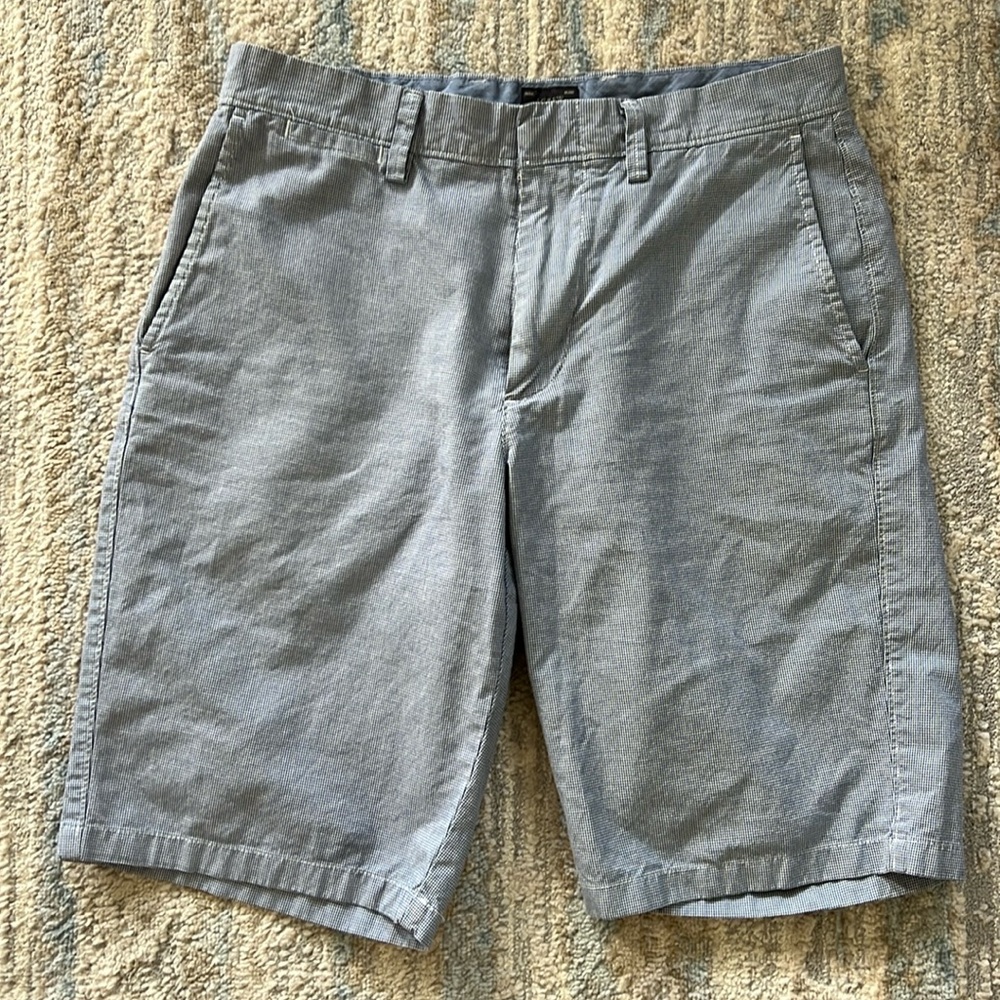 J. Crew blue shorts men 29” 10.5” inseam mini houndstooth pattern good